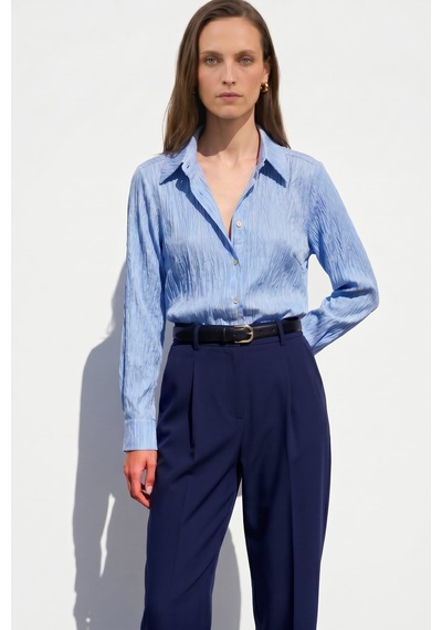 Sateen Salaş Gömlek - Mavi-137368