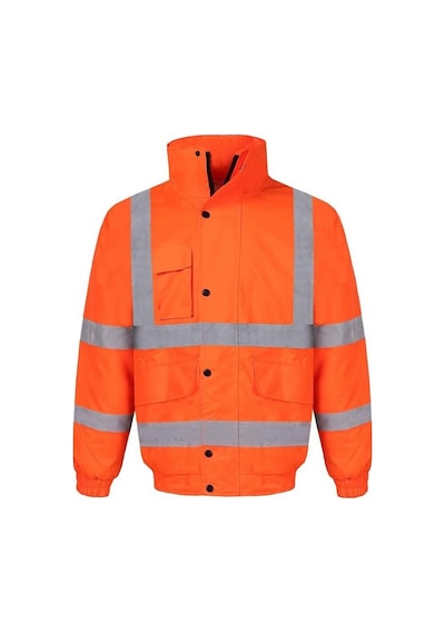 Reflektörlü 300d Oxford Bomber Mont Turuncu Sarı