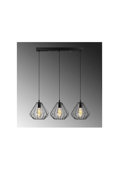 Modern Metal Gövdeli Avize, Salon Ve Mutfak İçin E27 Uyumlu, Siyah-2 Diğer