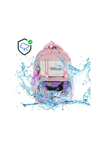 İlkokul Kız Çocuk Çantası 3'lü Set Kuromi Benzeri 40 30 Cm Beslenme Çantası Kalem Kutusu Ortopedik Pembe