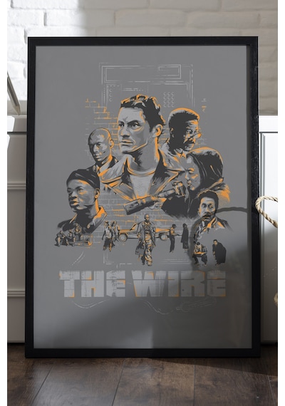 The Wire Siyah Ahşap Çerçeveli Poster, Film Duvar Tablosu