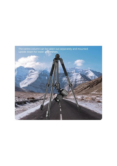 Q518 Aynasız Ve Dslr İçin Alüminyum Top Kafa Ball Head 164cm 12kg Kapasiteli Profesyonel Çok Fonksiyonlu Tripod