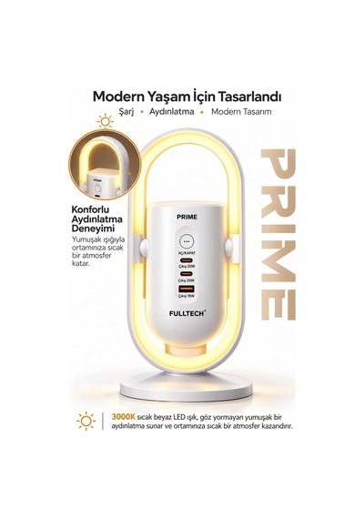 Exenar - Beyaz - Masaüstü Priz Ve Şarj İstasyonu 20w Type-c Pd 18w Usb Hızlı Şarj Led Lamba Çoklu Priz Ünitesi 1.9m 1.9 M Exenar - Beyaz - Masaüstü Priz Ve Şarj İstasyonu 20w Type-c Pd 18w Usb Hızlı Şarj Led Lamba Çoklu Priz Ünitesi 1.9m 1.9 M