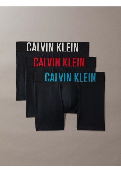 Calvin Klein Erkek Logolu Beli Lastikli Yüksek Bel Pamuklu Siyah3 Boxer-15671