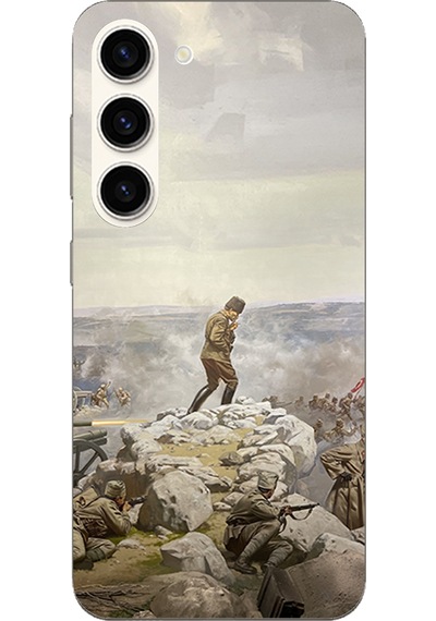Samsung Galaxy S23 Uyumlu Cephede Komutan Bağımsızlık Atatürk Baskılı Silikon Kılıf Renkli