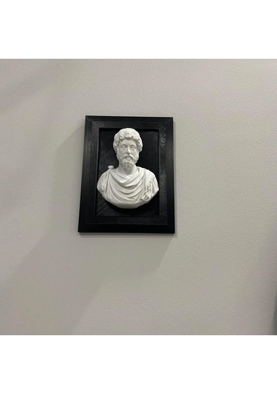 Roma İmparatoru Marcus Aurelius Antoninus Çerçeveli Duvar Büstü Marcus Aurelius Duvar Dekorasyonu Genel