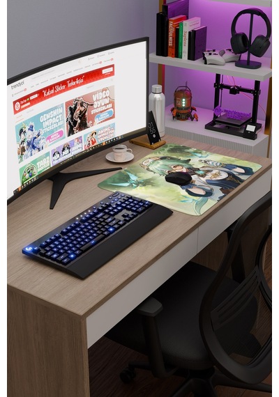 Sucrose Genshin Impact Anime Oyuncu V3 - 48x40 Xl Gaming Mouse Pad Fare Altlığı