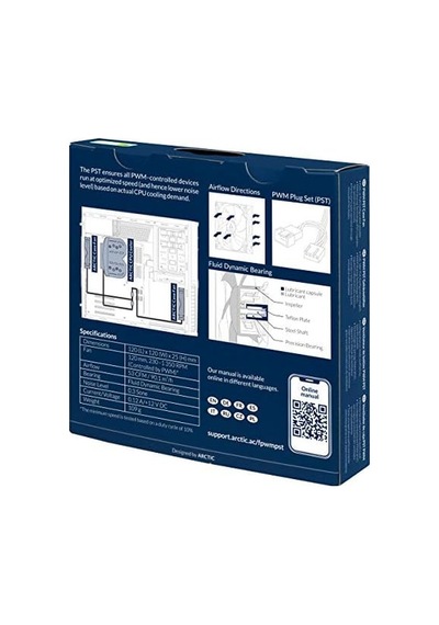 Arctıc F12, 120mm 4pin Pwm, 1350 Rpm, Siyah Kanat Siyah Çerçeve Kasa Fanı Ar-acfan00203a