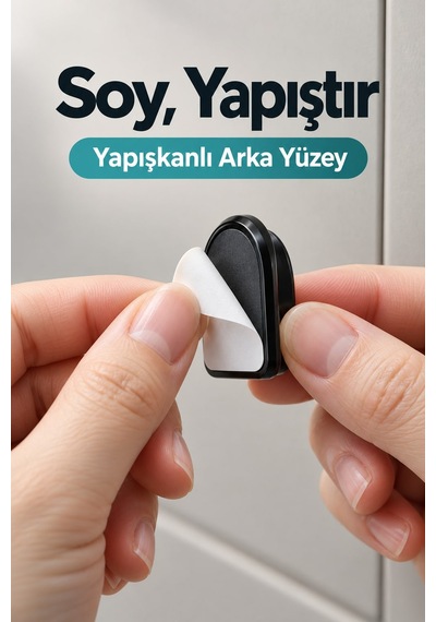 Yapışkanlı Siyah Kancalı Duvar Askısı Çok Amaçlı Mutfak Kancası 10 Adet