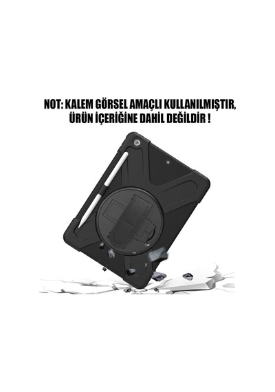 Apple İpad Pro 11 2024 Kılıf A2836-a2837 Heavy Defender Siyah İpad Pro 11 2024 İle Uyumlu Kılıf - Siyah