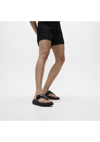 Roncato 090 All Black Sandalet Kadın Diğer Iw4-090 /675 Fitflop F-mode Go Beadie-button Adjustable Toe-post Siyah