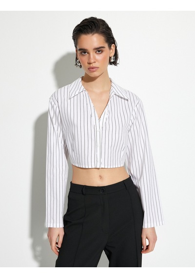 Koton Crop Tişört Uzun Kollu Klasik Yaka Düğmeli Beyaz Çizgili 4sak60261pw 4SAK60261PW0S0 Beyaz Koton Crop Tişört Uzun Kollu Klasik Yaka Düğmeli Beyaz Çizgili 4sak60261pw 4SAK60261PW0S0 Beyaz