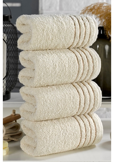 Casnack Diana Havlu Seti 4'lü 800gr. 50x90cm - Bej