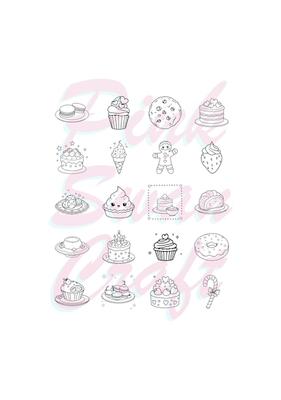Sweet Treats Bold And Easy 20 X 20 Cm Büyük Boyama Kitabı