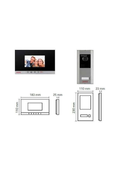 Audio 001460 4.3" Görüntülü Diafon Villa Set Mekanik Butonlu