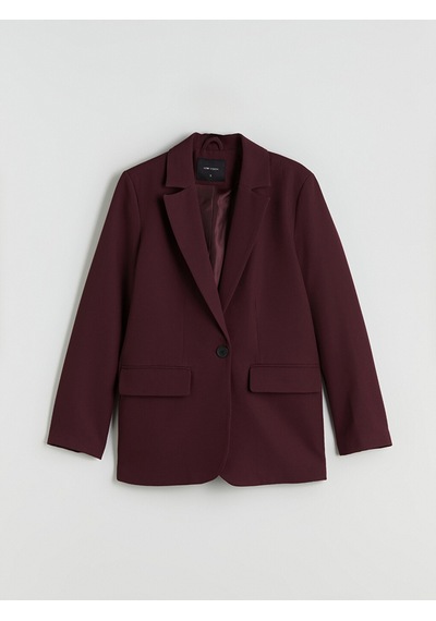Lcw Vision Bordo Krep Kadın Blazer Ceket