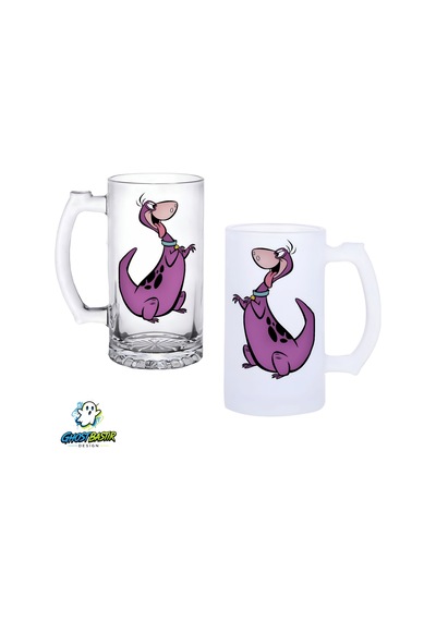 Dino Kulplu Bira Bardağı Buzlu Veya Şeffaf Seçenekli 0286