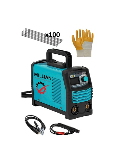 Millian 200 Amper İnvertör Dijital Gösterge Turbo Fanlı Inverter Kaynak Makinesi