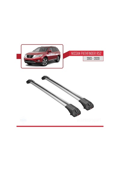 Nissan Pathfinder R52 2013-2020 Arası İle Uyumlu Ace-1 Ara Atkı Tavan Barı Gri