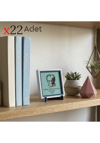 Başarılarla Dolu Bir Gelecek İçin 22 Li Mezuniyet Seti Atatürk Portreli Ve Öğretmen İsimli 10x10 Cm