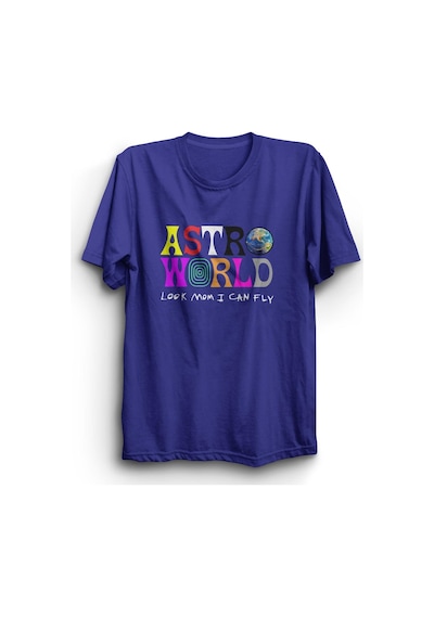 Travis Scott Astroworld Baskılı Tshirt 001
