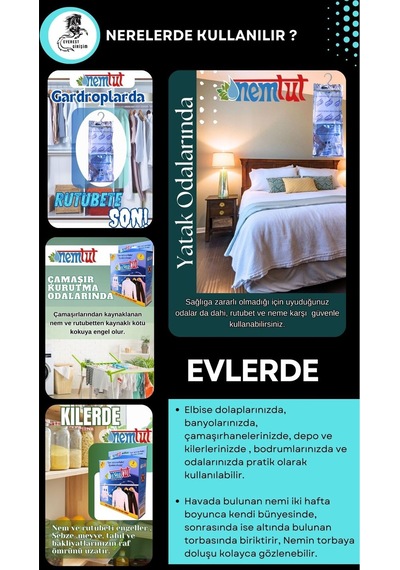 Nem Alıcı Rutubet Emici Koku Giderici Korozyon Önleyici 2 Kutu Içerisinde 4 Paket