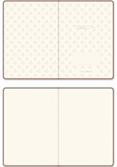 A5 Bullet Journal Noktalı Defter 140 Gr. 80 Yaprak Cappuccino Sütlü Kahve