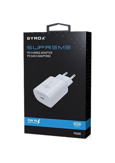 Syrox PD25B 25W PD Şarj Adaptörü