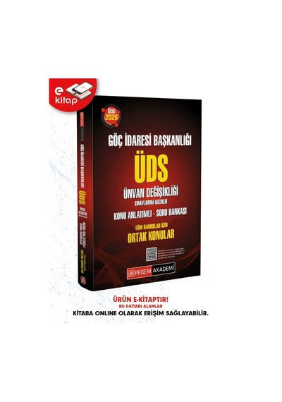 2026 Göç İdaresi Başkanlığı Üds Ünvan Değişikliği Sınavlarına Hazırlık Konu Anlatımlı Soru Bankası E-kitap - Tüm Kadrolar İçin Ortak Konular