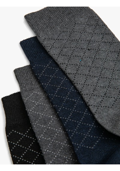 Koton 4'lü Soket Çorap Seti Geometrik Desenli Çok Renkli Gri 4wam80153aa 4WAM80153AA040 Gri Koton 4'lü Soket Çorap Seti Geometrik Desenli Çok Renkli Gri 4wam80153aa 4WAM80153AA040 Gri