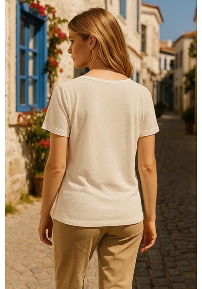 Fashion Friends Bayan Bluz 25y1201k1 Natural Natural