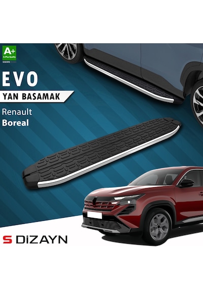 S-dizayn Renault Boreal Evo Krom Yan Basamak 183 Cm 2025 Üzeri A+ Kalite