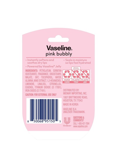 Vaseline Pink Bubbly Cutie Dudak Nemlendirici 7gr