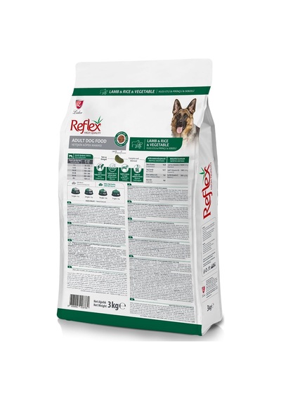 Kuzu Etli & Pirinçli & Sebzeli Yetişkin Köpek Maması 3 Kg