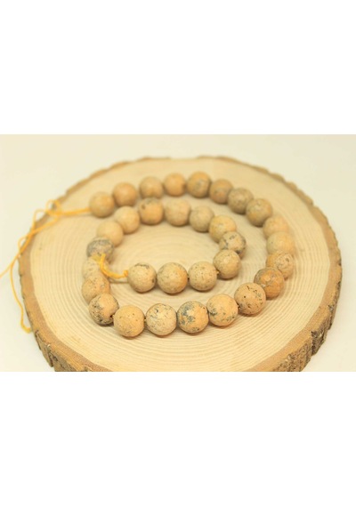 Yasam Tohumu Jasper Taşı Yarım Dizi 11.5 - 12 MM Aralığı 25845 18 CM Çok Renkli