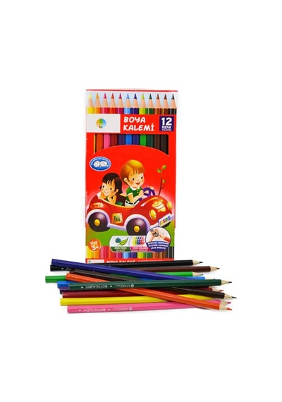 Mikro Gold 12 Renk Tam Boy Kuru Boya Kalemi
