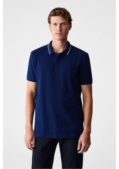 Grimelange Rhodes Erkek Lacivert Polo Yaka T-shirt Lacivert