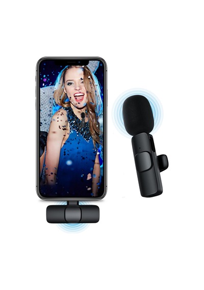 İphone İle Uyumlu Kablosuz Yaka Mikrofon, Telefon Video Kaydı İçin Yaka Klipsli Mikrofon Tiktok Youtube Canlı Yayın Vlog Uygulama/bluetooth Gerekmez