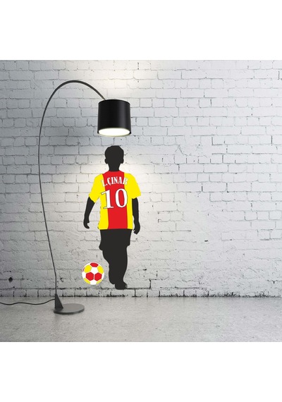 Ahşap Futbolcu Duvar Silüeti