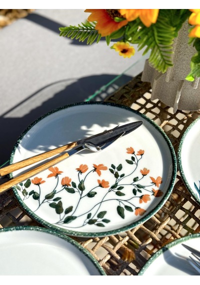 Porland Flower Garden 6 Kişilik Servis Tabağı 24cm 04ppo000225 Çok Renkli