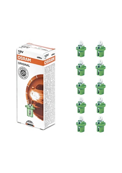 Osram Ampul 2w 12v Duylu Dipsiz Açık Yeşil Mb