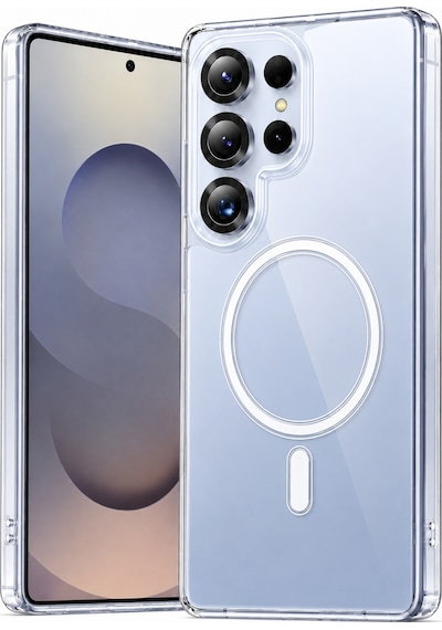 Samsung Galaxy S25 Ultra İle Uyumlu Yumuşak Magsafe Kablosuz Şarj Destekli Şeffaf Kılıf Kamera Yükseltilmiş