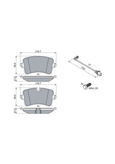 Audi A6 2.0tdı 2011-2018 Bosch Arka Balata Wva24606