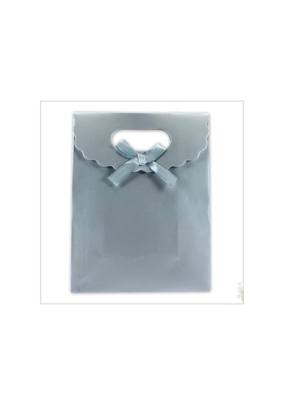El Geçmeli Karton Çanta 38 X 27 X 15 Cm, Mat Gümüş - 12 Adet