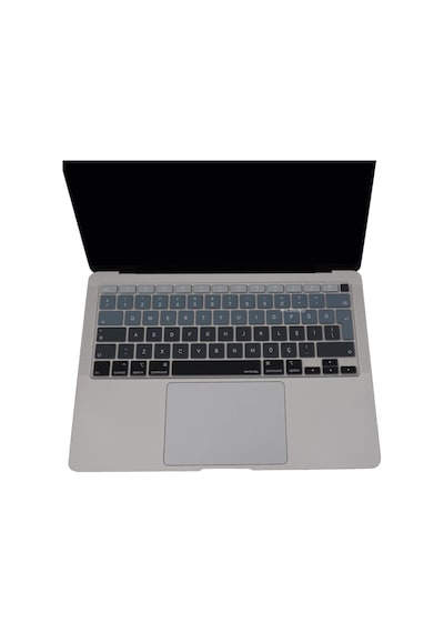 Türkçe Q Klavye Koruyucu Macbook Air A1932 A2179 A2337 M1 Uyumlu Uk Iso Ters L Enter Ultra İnce Silikon Keyboard Cover Siyah Gri