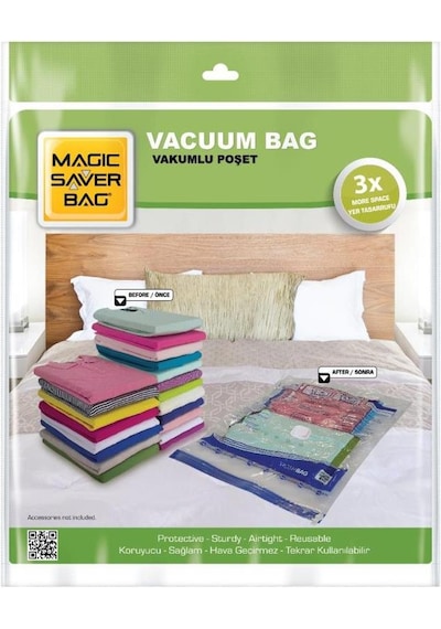 Magic Saver Bag 8'Li Evinde Yer Aç Vakumlu Poşet Seti 3