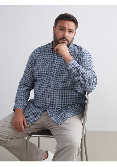 Lcwaıkıkı Classic Yeşil Regular Fit Uzun Kollu Ekose Oxford Erkek Gömlek
