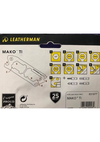 Leatherman Mako Ti Bisiklet Tamir Seti - Sporcu Cep Tamir Seti