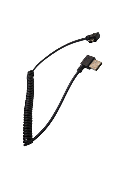 5 Pin Mini Usb L Tipi Spiral Kablo 90 Derece Mini Usb Spiral Kablo 1 M 1,5m