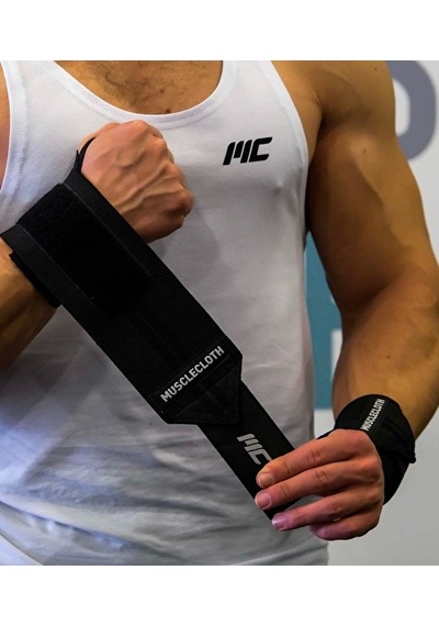Musclecloth Pro Wrist Wraps + Pro Knee Wraps Seti Siyah